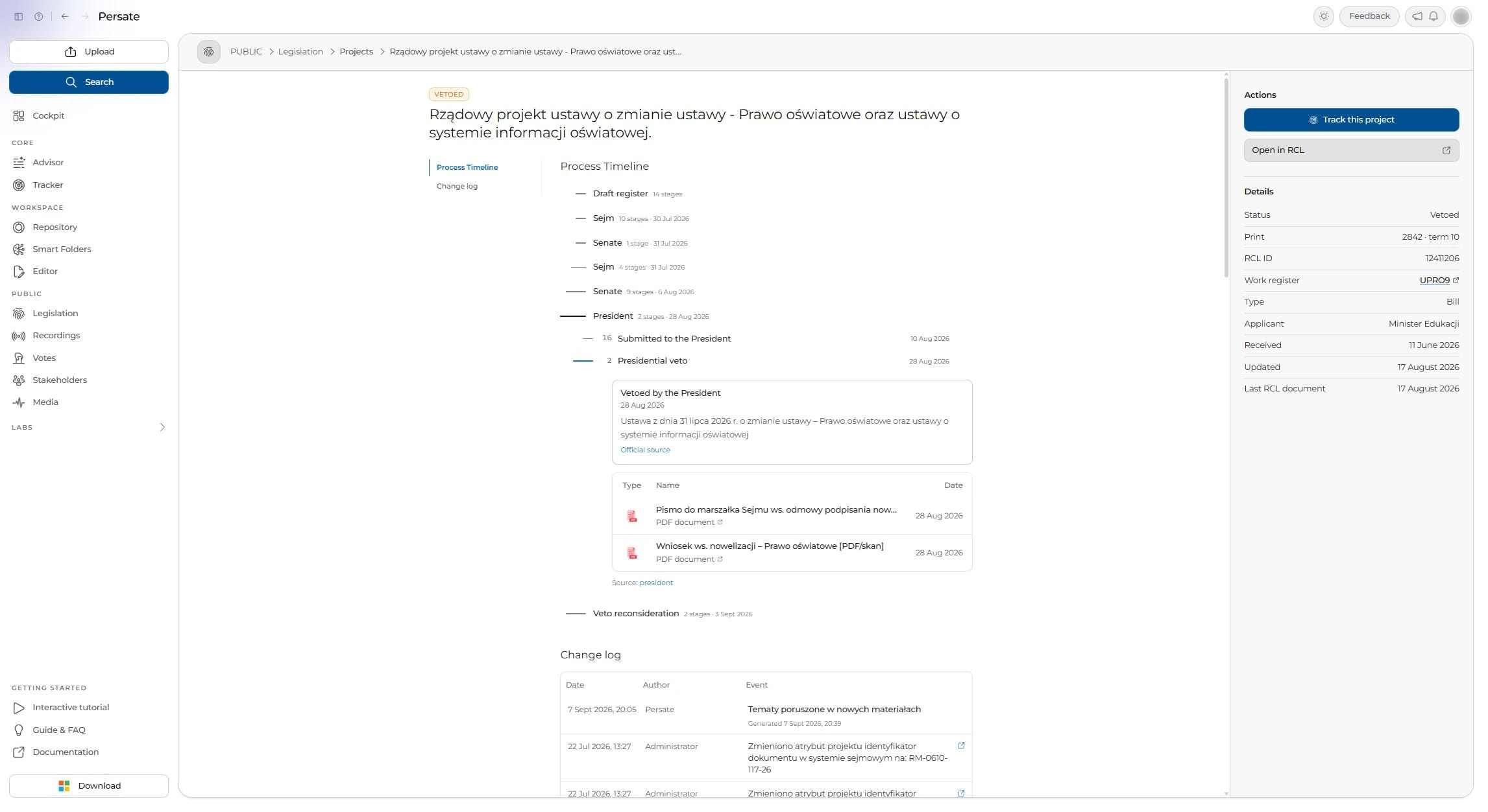 The eDziennik bill, stage by stage.
